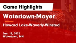 Watertown-Mayer  vs Howard Lake-Waverly-Winsted  Game Highlights - Jan. 18, 2022