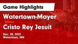 Watertown-Mayer  vs Cristo Rey Jesuit Game Highlights - Dec. 28, 2023