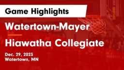 Watertown-Mayer  vs Hiawatha Collegiate  Game Highlights - Dec. 29, 2023