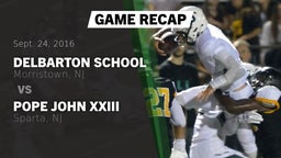 Recap: Delbarton School vs. Pope John XXIII  2016