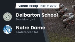 Recap: Delbarton School vs. Notre Dame  2019