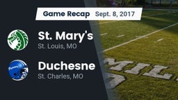 Recap: St. Mary's  vs. Duchesne  2017