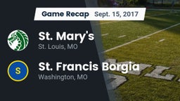 Recap: St. Mary's  vs. St. Francis Borgia  2017