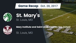 Recap: St. Mary's  vs. Mary Institute and Saint Louis Country Day School 2017