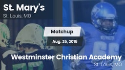 Matchup: St. Mary's vs. Westminster Christian Academy 2018