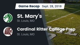 Recap: St. Mary's  vs. Cardinal Ritter College Prep 2018