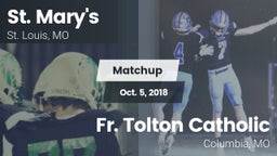 Matchup: St. Mary's vs. Fr. Tolton Catholic  2018