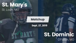 Matchup: St. Mary's vs. St. Dominic  2019