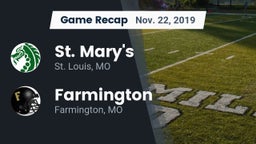 Recap: St. Mary's  vs. Farmington  2019