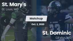Matchup: St. Mary's vs. St. Dominic  2020
