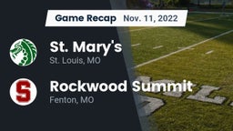 Recap: St. Mary's  vs. Rockwood Summit  2022