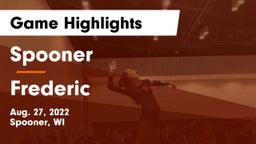 Spooner  vs Frederic  Game Highlights - Aug. 27, 2022