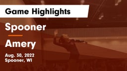 Spooner  vs Amery  Game Highlights - Aug. 30, 2022
