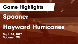Spooner  vs Hayward Hurricanes  Game Highlights - Sept. 24, 2022