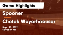 Spooner  vs Chetek Weyerhaeuser  Game Highlights - Sept. 29, 2022
