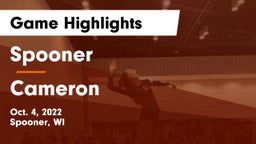 Spooner  vs Cameron  Game Highlights - Oct. 4, 2022