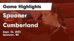 Spooner  vs Cumberland  Game Highlights - Sept. 26, 2023