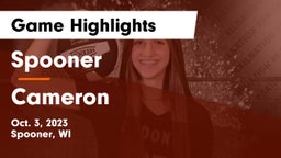 Spooner  vs Cameron  Game Highlights - Oct. 3, 2023
