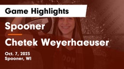 Spooner  vs Chetek Weyerhaeuser  Game Highlights - Oct. 7, 2023