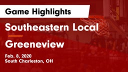 Southeastern Local  vs Greeneview Game Highlights - Feb. 8, 2020