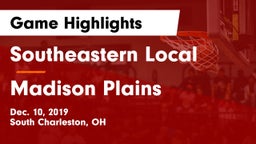 Southeastern Local  vs Madison Plains  Game Highlights - Dec. 10, 2019