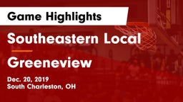 Southeastern Local  vs Greeneview Game Highlights - Dec. 20, 2019