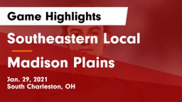 Southeastern Local  vs Madison Plains  Game Highlights - Jan. 29, 2021
