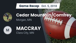 Recap: Cedar Mountain/Comfrey vs. MACCRAY  2018