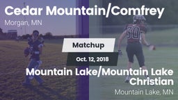 Matchup: Cedar vs. Mountain Lake/Mountain Lake Christian  2018