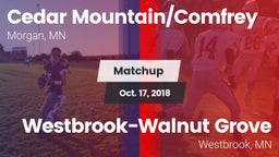 Matchup: Cedar vs. Westbrook-Walnut Grove  2018