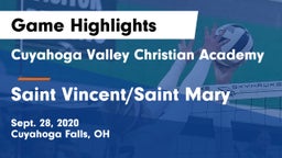 Cuyahoga Valley Christian Academy  vs Saint Vincent/Saint Mary Game Highlights - Sept. 28, 2020