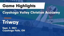 Cuyahoga Valley Christian Academy  vs Triway  Game Highlights - Sept. 2, 2021
