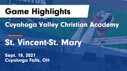 Cuyahoga Valley Christian Academy  vs St. Vincent-St. Mary  Game Highlights - Sept. 18, 2021