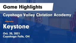 Cuyahoga Valley Christian Academy  vs Keystone  Game Highlights - Oct. 20, 2021