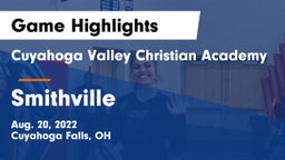 Cuyahoga Valley Christian Academy  vs Smithville  Game Highlights - Aug. 20, 2022
