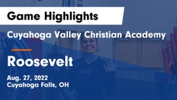 Cuyahoga Valley Christian Academy  vs Roosevelt  Game Highlights - Aug. 27, 2022