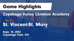 Cuyahoga Valley Christian Academy  vs St. Vincent-St. Mary  Game Highlights - Sept. 10, 2022