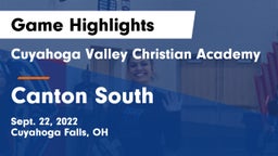 Cuyahoga Valley Christian Academy  vs Canton South  Game Highlights - Sept. 22, 2022