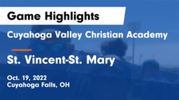 Cuyahoga Valley Christian Academy  vs St. Vincent-St. Mary  Game Highlights - Oct. 19, 2022