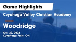 Cuyahoga Valley Christian Academy  vs Woodridge  Game Highlights - Oct. 22, 2022