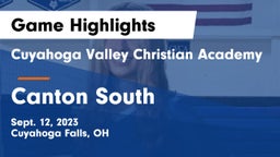 Cuyahoga Valley Christian Academy  vs Canton South  Game Highlights - Sept. 12, 2023