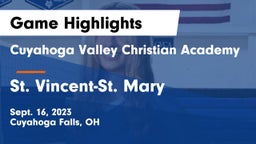 Cuyahoga Valley Christian Academy  vs St. Vincent-St. Mary  Game Highlights - Sept. 16, 2023
