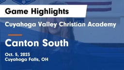 Cuyahoga Valley Christian Academy  vs Canton South  Game Highlights - Oct. 5, 2023