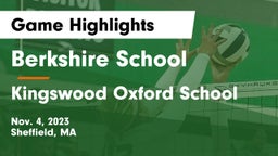 Berkshire  School vs Kingswood Oxford School Game Highlights - Nov. 4, 2023