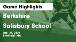 Berkshire  vs Salisbury School  Game Highlights - Jan. 27, 2020