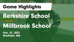 Berkshire  School vs Millbrook School Game Highlights - Feb. 22, 2023