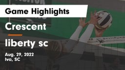 Crescent  vs liberty sc Game Highlights - Aug. 29, 2022