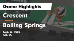 Crescent  vs Boiling Springs  Game Highlights - Aug. 26, 2023