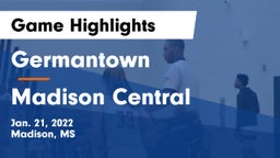 Germantown  vs Madison Central  Game Highlights - Jan. 21, 2022