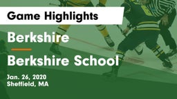 Berkshire  vs Berkshire School Game Highlights - Jan. 26, 2020